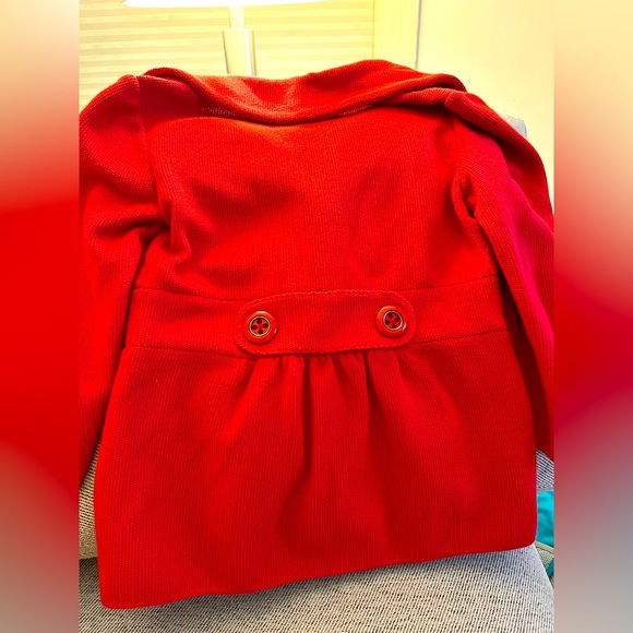 Classiques Entier Peplum Red Knit Blazer Jacket - Picture 4 of 4